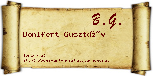Bonifert Gusztáv névjegykártya