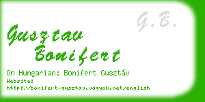 gusztav bonifert business card