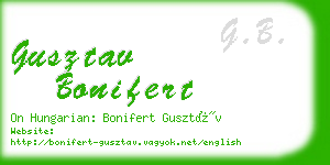 gusztav bonifert business card